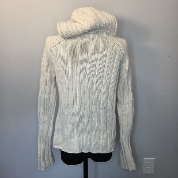 Old Navy Womens Large Vintage Cable Knit Hooded Sweater Y2K Bella Elena Gilbert - Picture 13 of 13